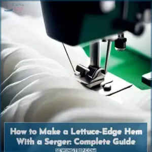 how to make lettuce edge hem with serger
