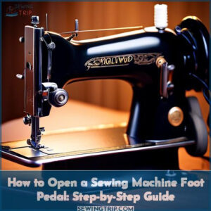 how to open sewing machine foot pedal