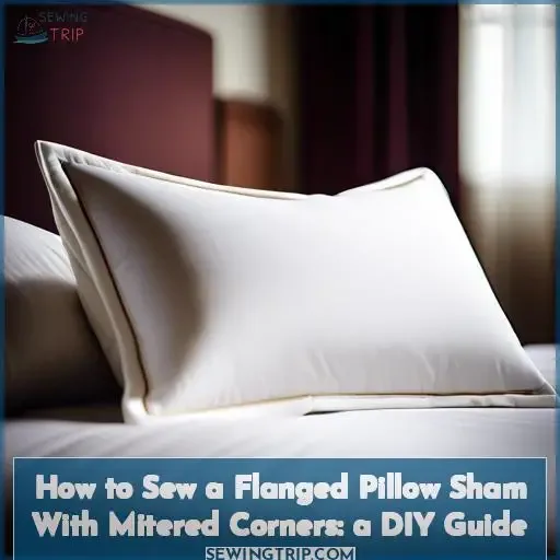 how to sew a flanged pillow sham with mitered corners