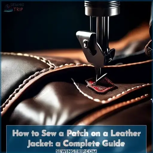 how to sew a patch on a leather jacket