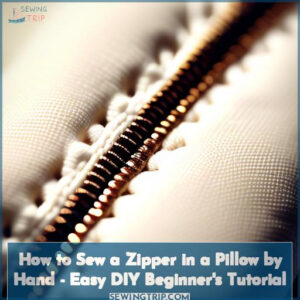 how to sew a zipper in a pillow by hand