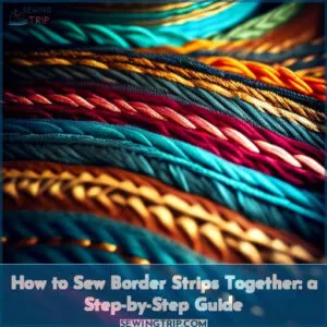 how to sew border strips together
