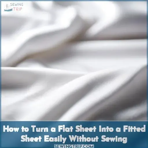 how to turn a flat sheet into a fitted sheet without sewing