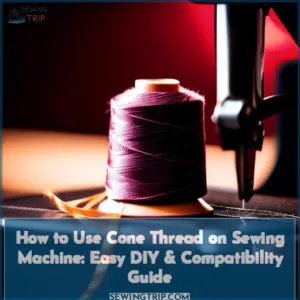 how to use cone thread on sewing machine