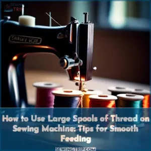 how to use large spools of thread on sewing machine