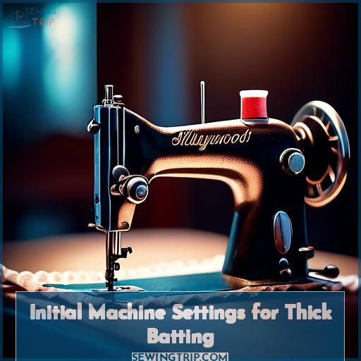 Initial Machine Settings for Thick Batting Initial Machine Settings for Thick Batting