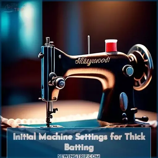 Initial Machine Settings for Thick Batting