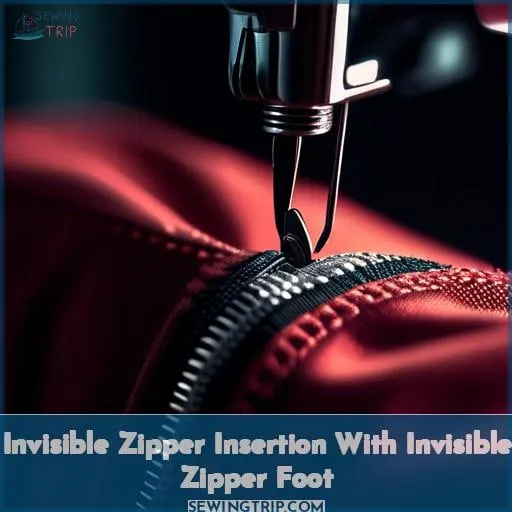 Invisible Zipper Insertion With Invisible Zipper Foot