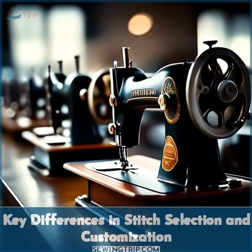 Key Differences in Stitch Selection and Customization