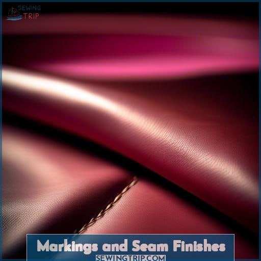 Markings and Seam Finishes Markings and Seam Finishes