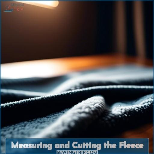 Measuring and Cutting the Fleece
