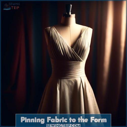Pinning Fabric to the Form