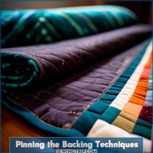 Pinning the Backing Techniques Pinning the Backing Techniques