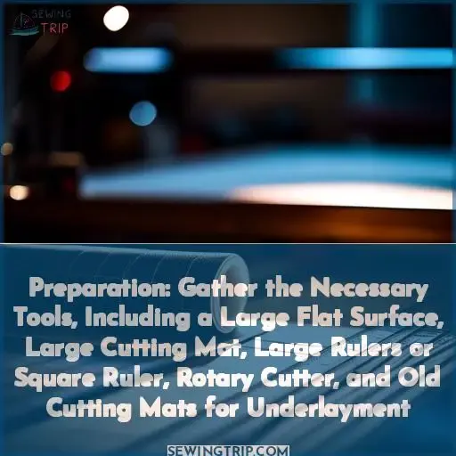 Preparation: Gather the Necessary Tools, Including a Large Flat Surface, Large Cutting Mat, Large Rulers or Square