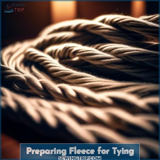 Preparing Fleece for Tying Preparing Fleece for Tying