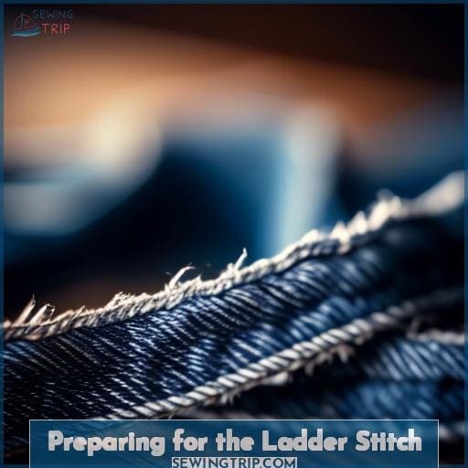 Preparing for the Ladder Stitch Preparing for the Ladder Stitch