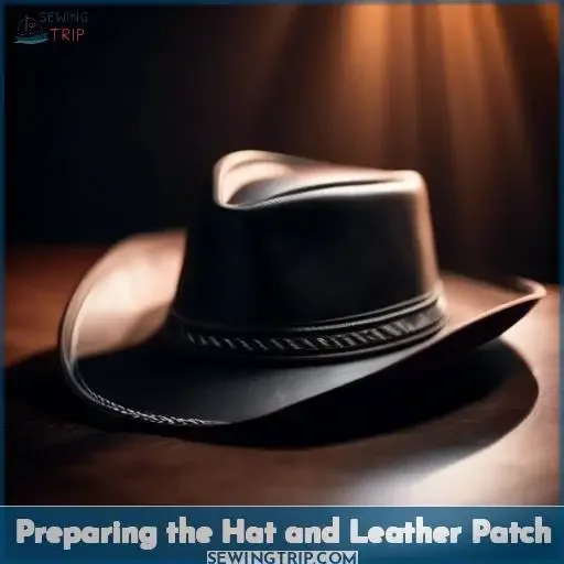 Preparing the Hat and Leather Patch