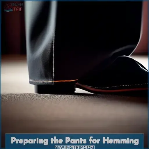 Preparing the Pants for Hemming