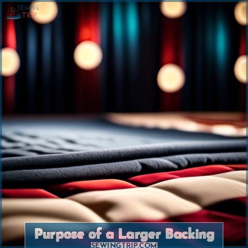 Purpose of a Larger Backing Purpose of a Larger Backing