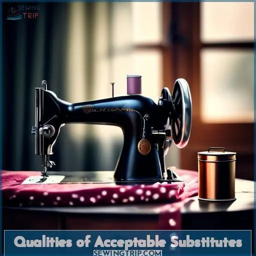 Qualities of Acceptable Substitutes