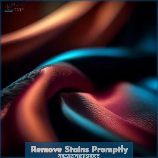 Remove Stains Promptly