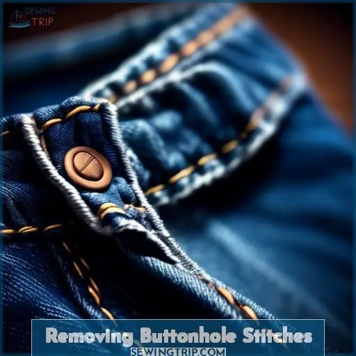 Removing Buttonhole Stitches