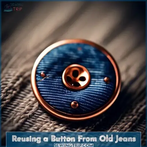 Reusing a Button From Old Jeans