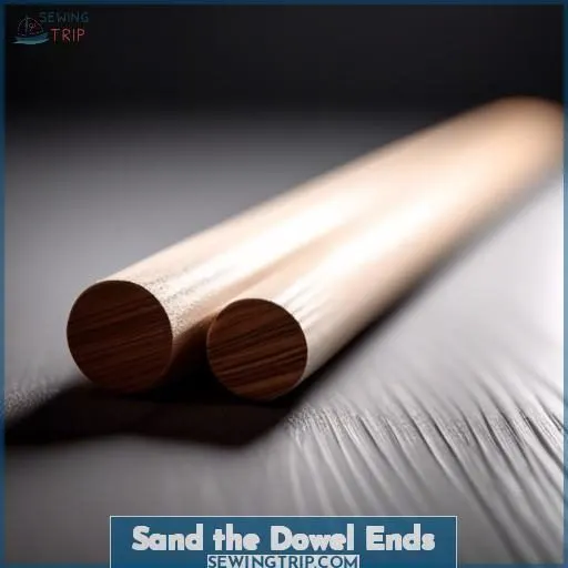 Sand the Dowel Ends