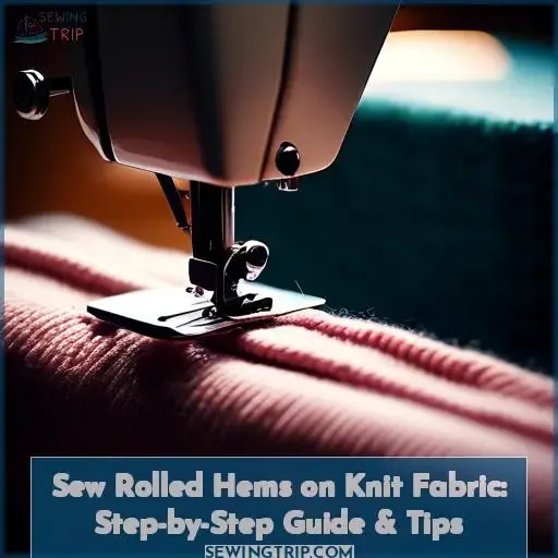 sew a rolled hem on knit fabric