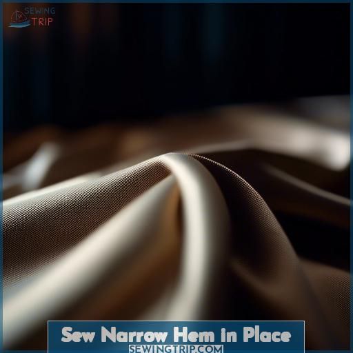Sew Narrow Hem in Place Sew Narrow Hem in Place