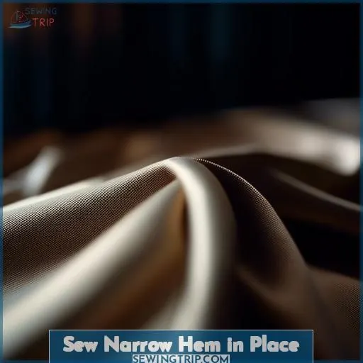 Sew Narrow Hem in Place