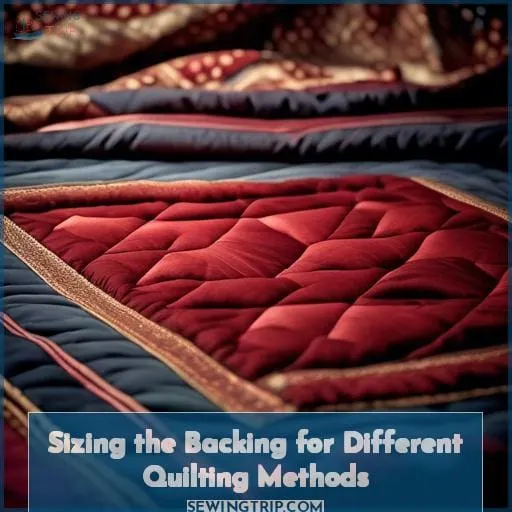 Sizing the Backing for Different Quilting Methods