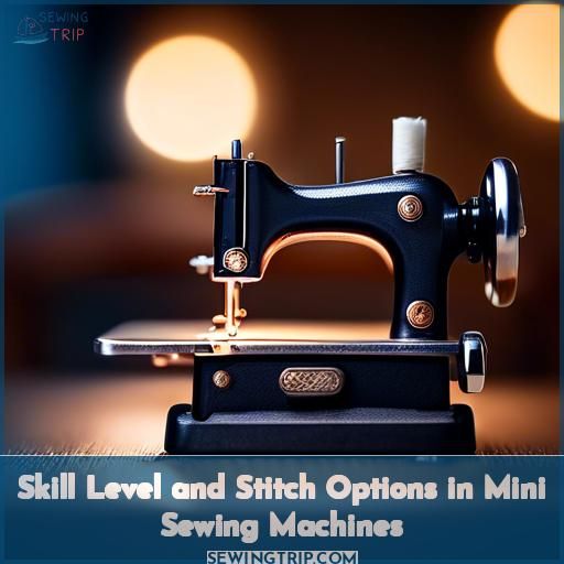 Skill Level and Stitch Options in Mini Sewing Machines