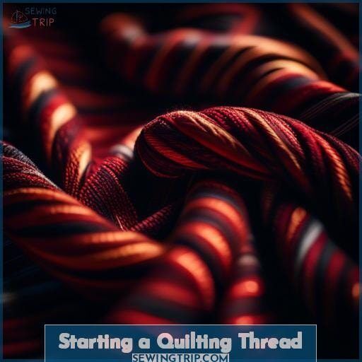 Starting a Quilting Thread Starting a Quilting Thread