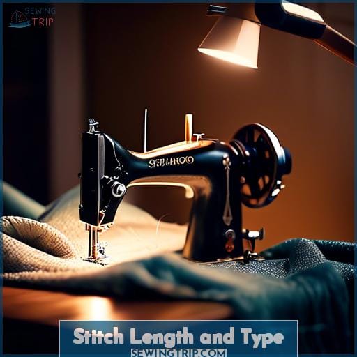Stitch Length and Type Stitch Length and Type