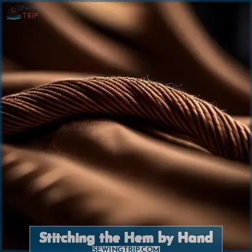 Stitching the Hem by Hand