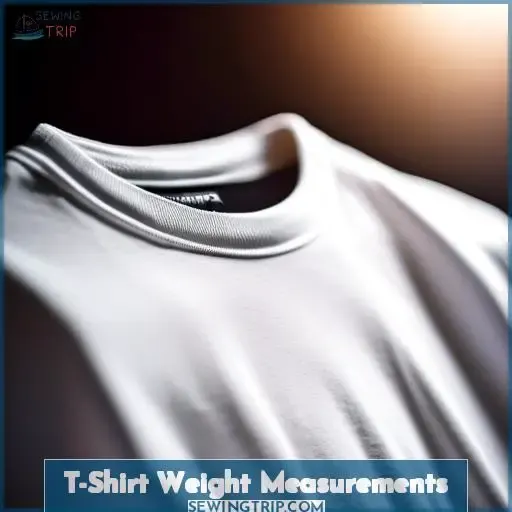 T-Shirt Weight Measurements
