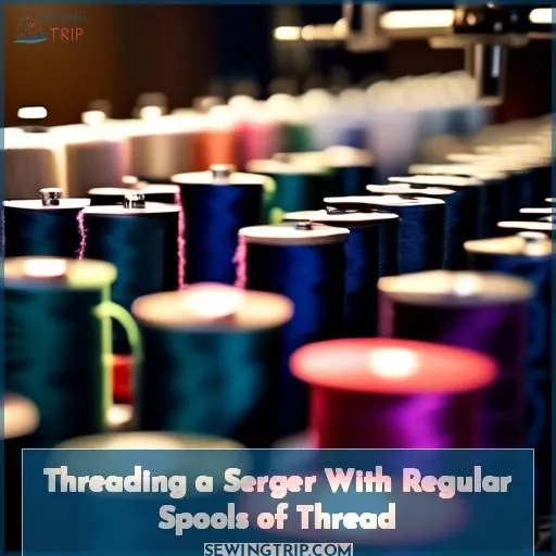 Threading a Serger With Regular Spools of Thread
