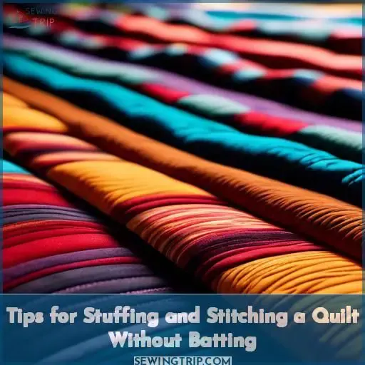 Tips for Stuffing and Stitching a Quilt Without Batting
