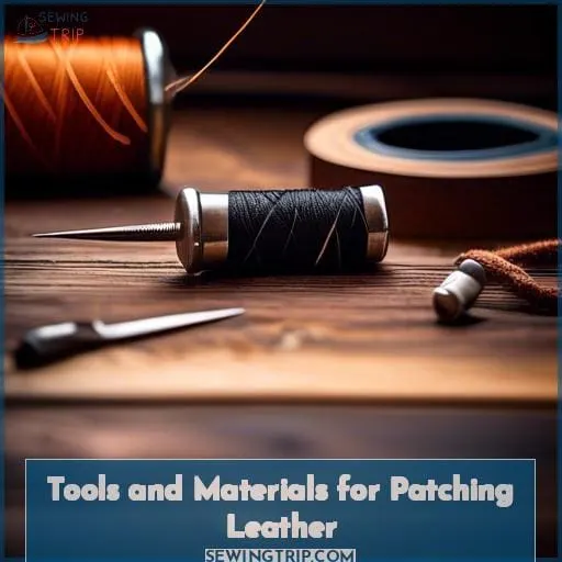 Tools and Materials for Patching Leather