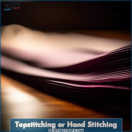 Topstitching or Hand Stitching