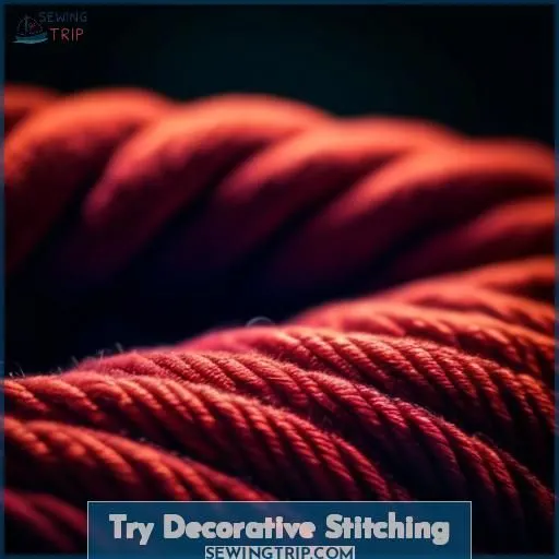 Try Decorative Stitching