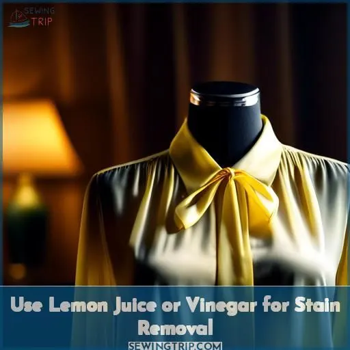 Use Lemon Juice or Vinegar for Stain Removal