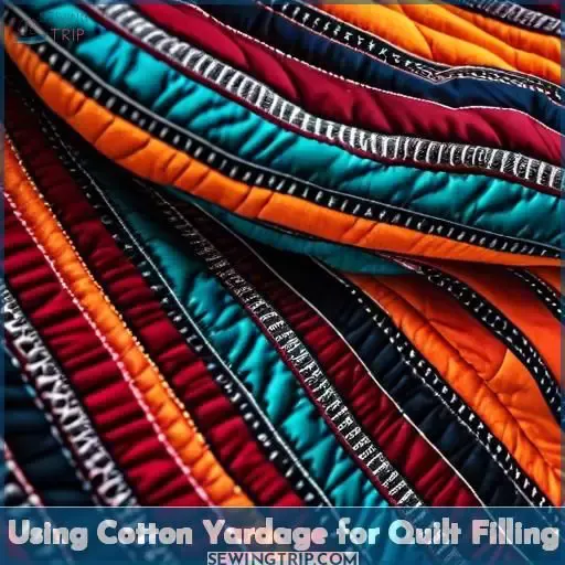 Using Cotton Yardage for Quilt Filling