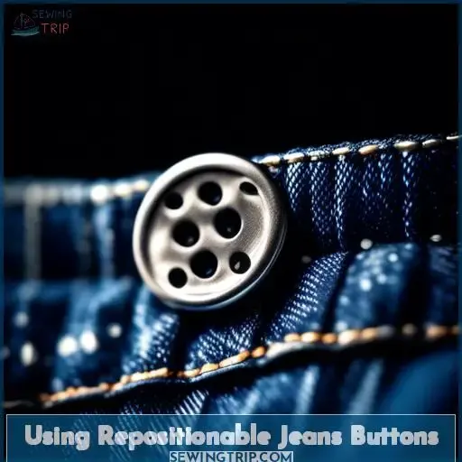 Using Repositionable Jeans Buttons