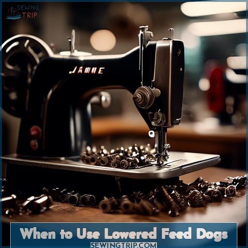 When to Use Lowered Feed Dogs