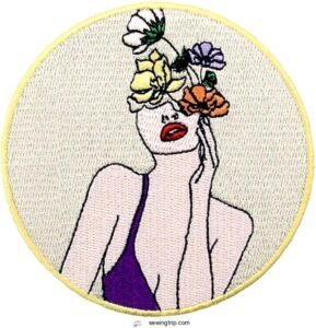 Woman is Beautiful Flowers Patch