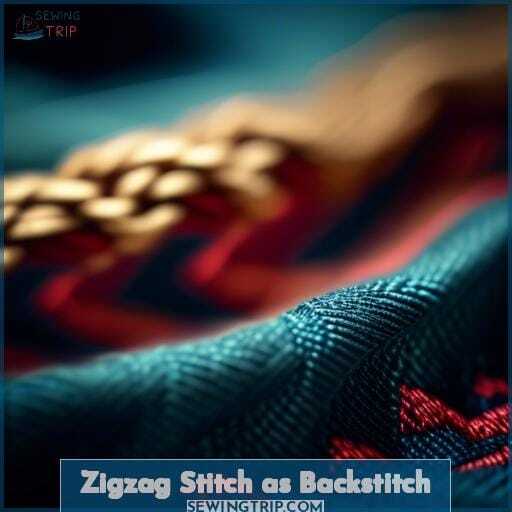 Zigzag Stitch as Backstitch Zigzag Stitch as Backstitch