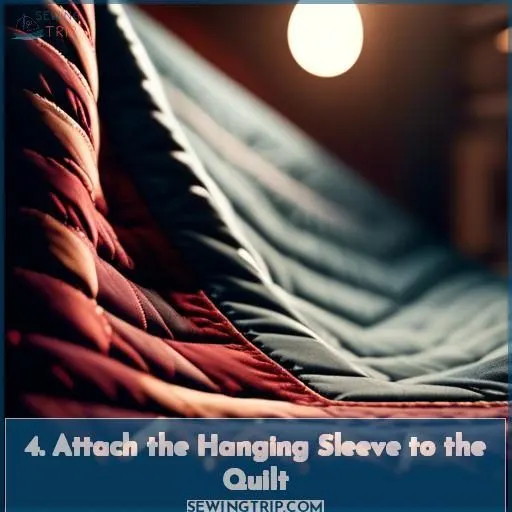 4. Attach the Hanging Sleeve to the Quilt