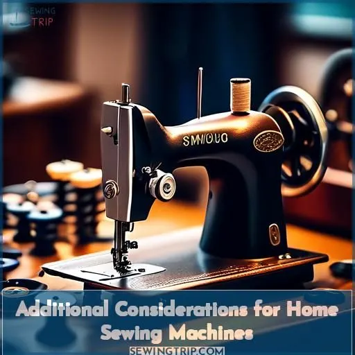 Additional Considerations for Home Sewing Machines